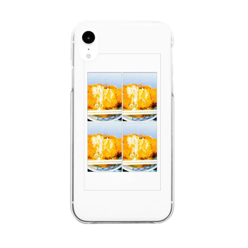 カツ丼は5口で限界でした。 Clear Smartphone Case