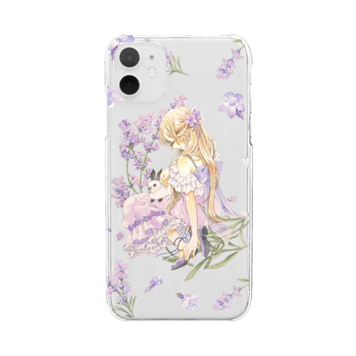 ラベンダー Clear Smartphone Case