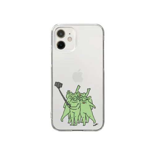 自撮りたかしズ Clear Smartphone Case