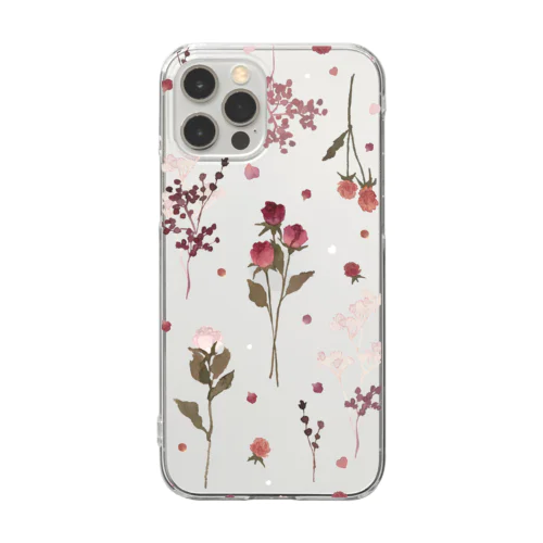 昼下がりの赤薔薇ブーケ：クリア Clear Smartphone Case