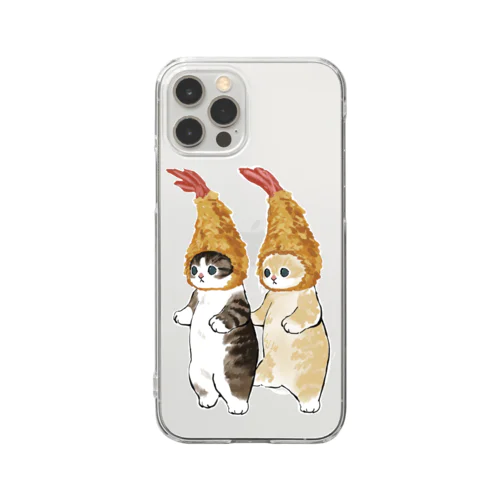 ダブルえび天にゃん Clear Smartphone Case