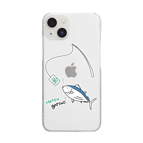 發ガツオ Clear Smartphone Case