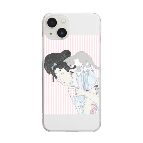 good morning from EDO  二日酔いの朝 Clear Smartphone Case