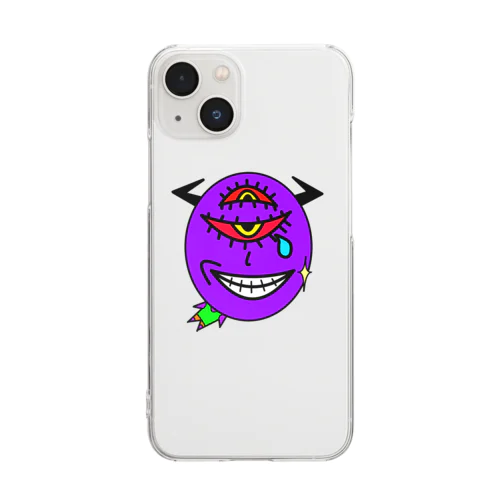 ニヒヒ Clear Smartphone Case