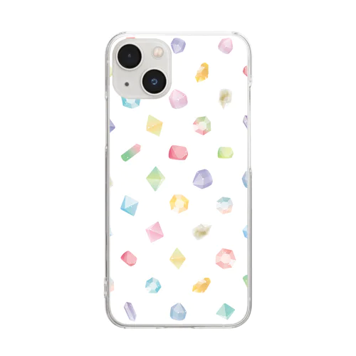 鉱石【kouseki】 iPhoneケース　白 Clear Smartphone Case