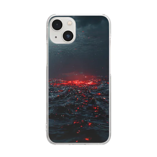 火山噴火直前スマホケース Clear Smartphone Case
