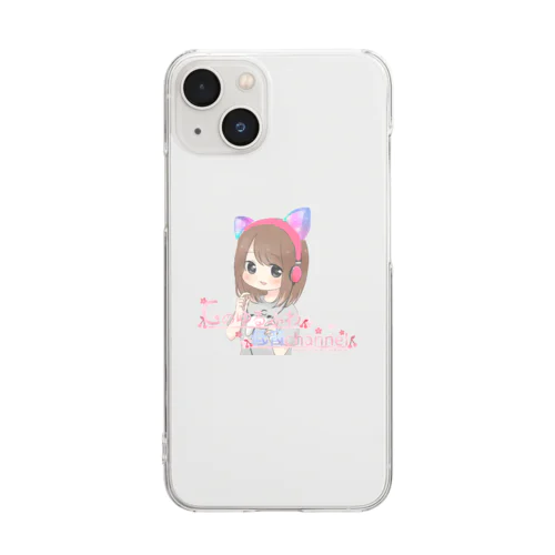 しぃーアイコンステッカー Clear Smartphone Case