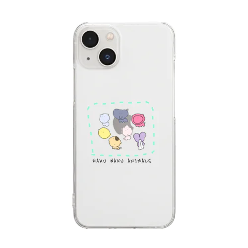WAKU WAKU ANIMALS Clear Smartphone Case