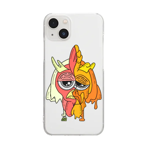 溶けたニワトリ Clear Smartphone Case