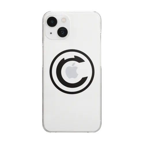 クリーンパンサー｜ロゴ(黒) Clear Smartphone Case