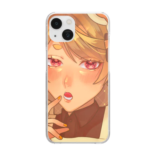 プリンちゃん Clear Smartphone Case