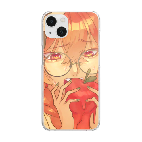 アップルたん Clear Smartphone Case