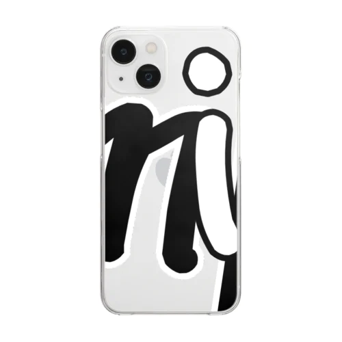 smile-白黒バージョン- Clear Smartphone Case