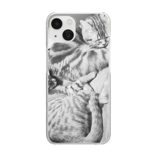 一緒におねんね Clear Smartphone Case