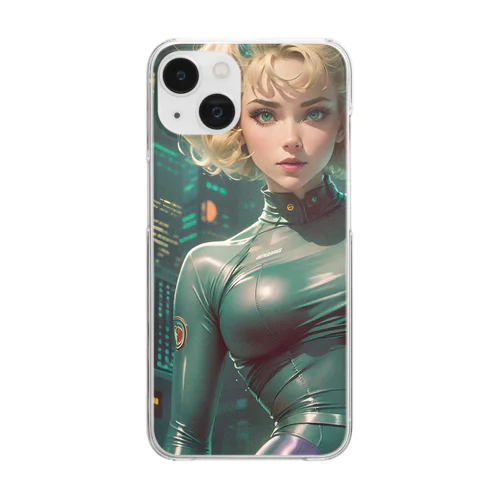 Retro Future Girl Clear Smartphone Case
