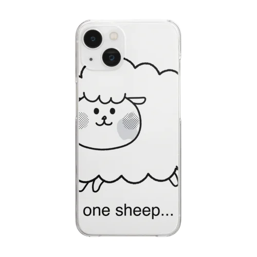 ひつじが1匹 Clear Smartphone Case