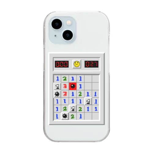 白旗を立てるゲーム Clear Smartphone Case