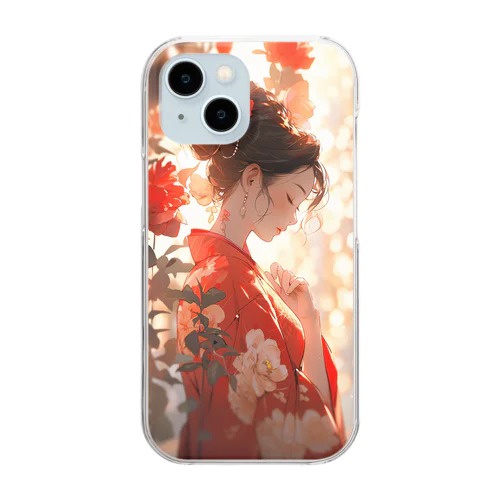 kimono girl Clear Smartphone Case