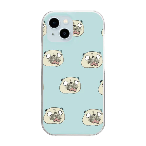 ゆるゆるパグ Clear Smartphone Case