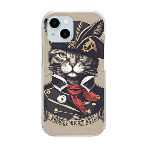 猫海賊団シリーズ★Duke船長 Clear Smartphone Case