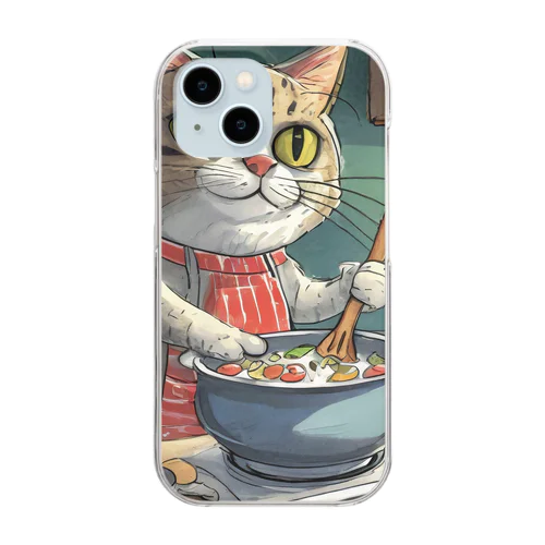 料理猫 Clear Smartphone Case