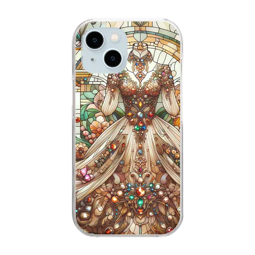 スチームパンクドレス antique Clear Smartphone Case