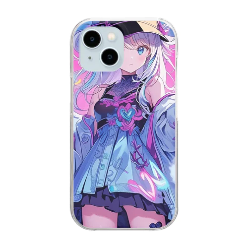 ストリートアイスレインボーガール Clear Smartphone Case