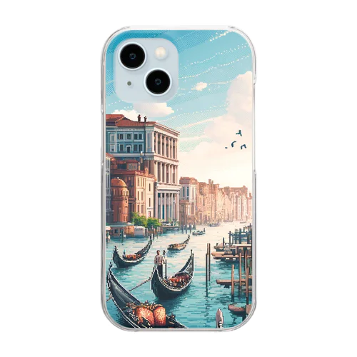 ヴェネチア（pixel art） Clear Smartphone Case