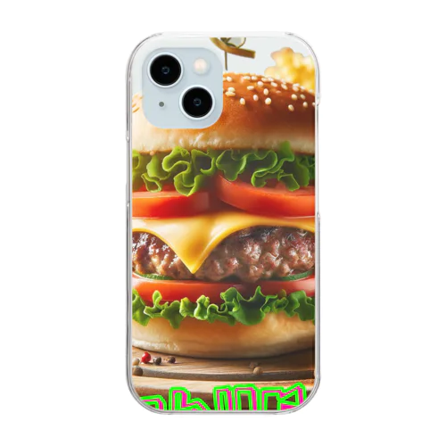ハンバーガー Clear Smartphone Case
