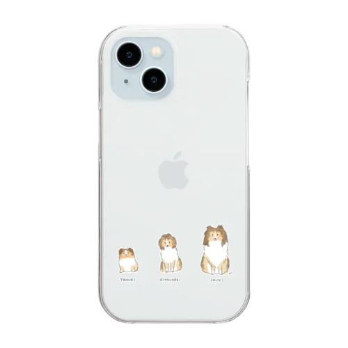 たぬききつねきいぬき Clear Smartphone Case