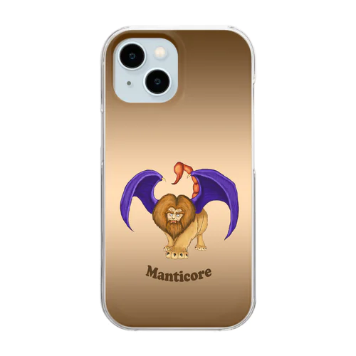 幻獣スマホケース　マンティコア Clear Smartphone Case