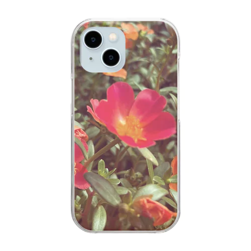 フラワー Clear Smartphone Case