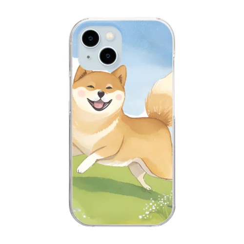 柴犬のお散歩 Clear Smartphone Case