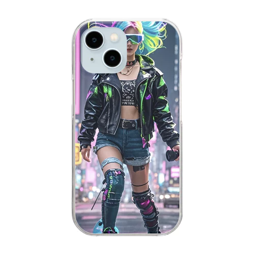 CyberPunk CoolGirl Clear Smartphone Case