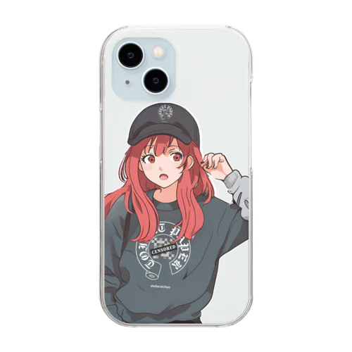 赤髪ストリート美少女 Clear Smartphone Case