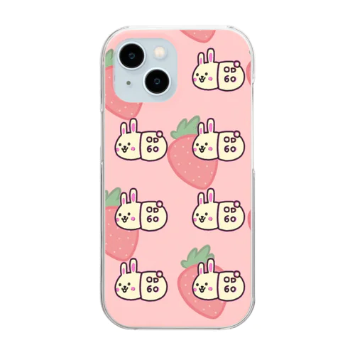 血液サラサラウサギ Clear Smartphone Case