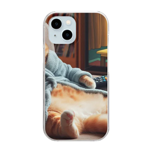 やる気のないネコ Clear Smartphone Case