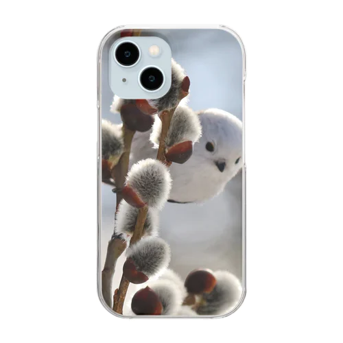 【人気シリーズ】サロベツで雪の妖精シマエナガ Clear Smartphone Case