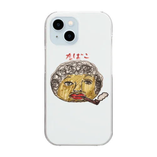 たばこおじさん Clear Smartphone Case