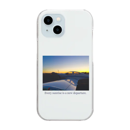 Every sunrise is a new departure. Clear Smartphone Case