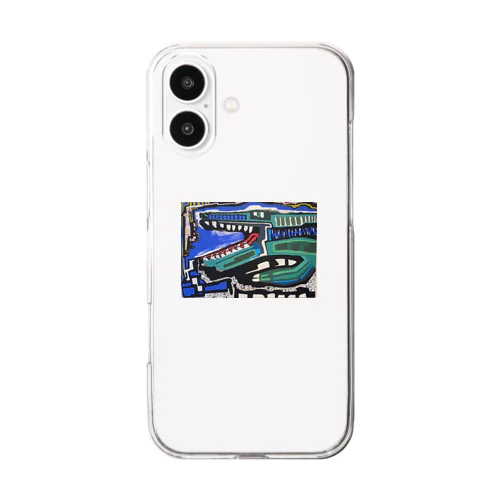 RYOGA現代アートなワニ作品達 Clear Smartphone Case
