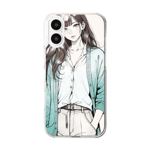 G-penGIRLシリーズ／カーディの午後 Clear Smartphone Case