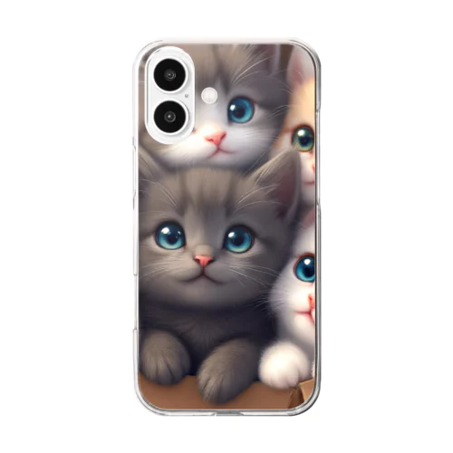 「ぎゅうぎゅう子猫団」シリーズ Clear Smartphone Case