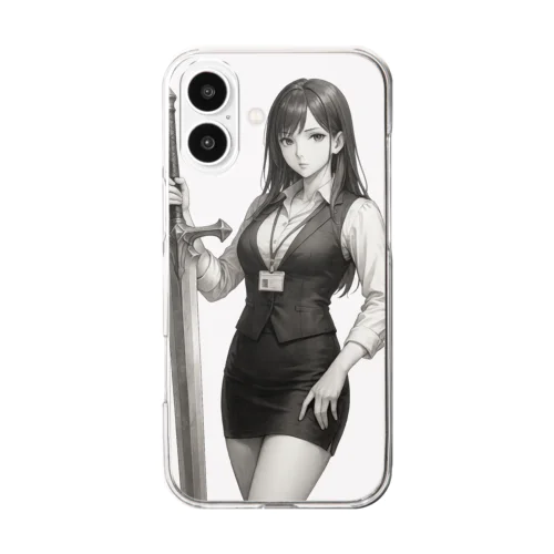 OL×武器（大剣）背景透過-墨のしらべ- Clear Smartphone Case