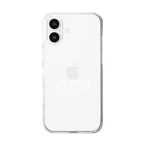 しゃくれピラルク 白線 Clear Smartphone Case