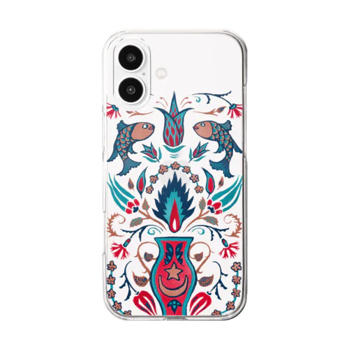 🇹🇷トルコのイズニックタイル【ティール】 Clear Smartphone Case