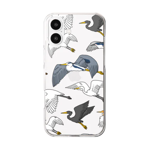 サギ大集合総柄 Clear Smartphone Case