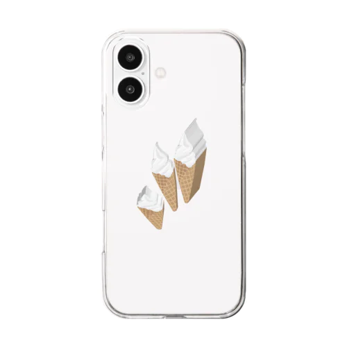 輪切りソフトクリーム Clear Smartphone Case