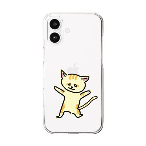 踊るスナネコ Clear Smartphone Case