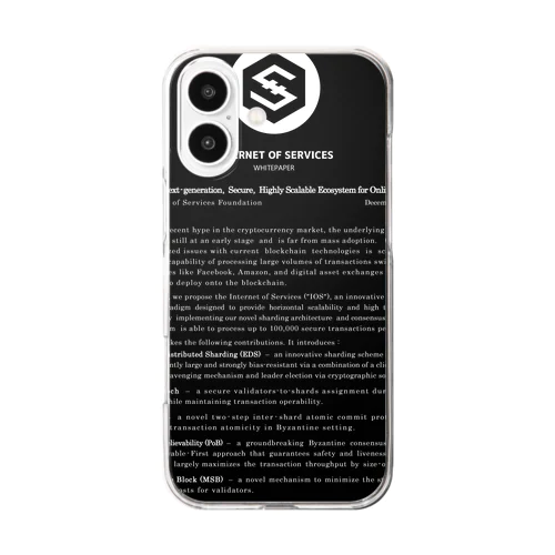 IOST whitepaper WH/BK Clear Smartphone Case